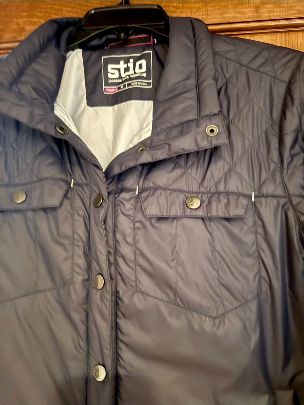 Stio Navy Quilted Puffer snapshirt Jacket - Picture 5 of 7
